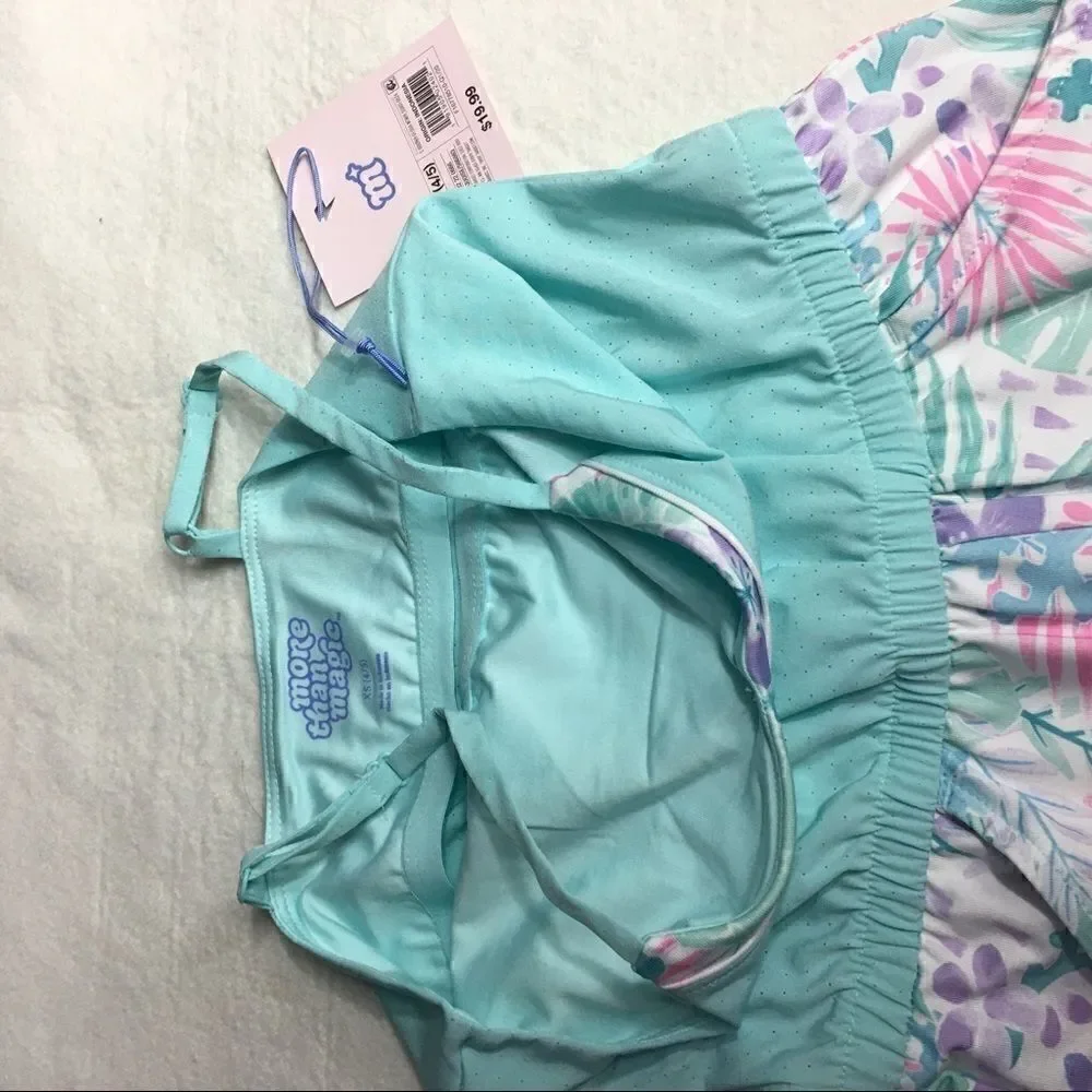 NWT More than Magic S M L XL short set teal purple